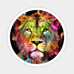 Color Explosion Lion Magnet